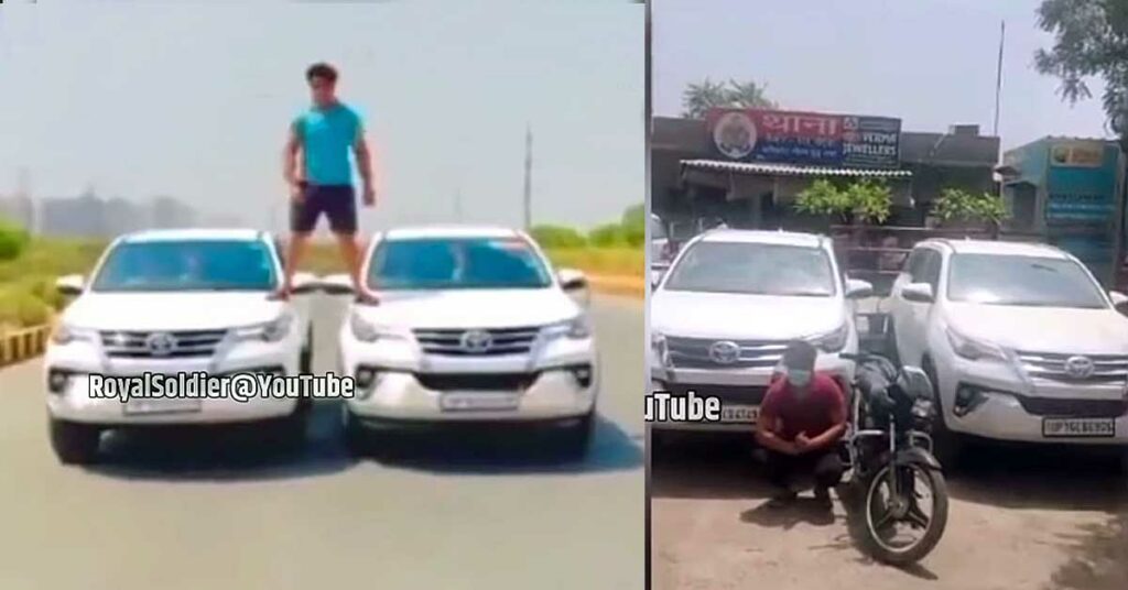 A man in two Toyota Fortuner watercraft was arrested