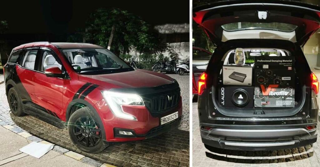 double tone red and black mahindra xuv700