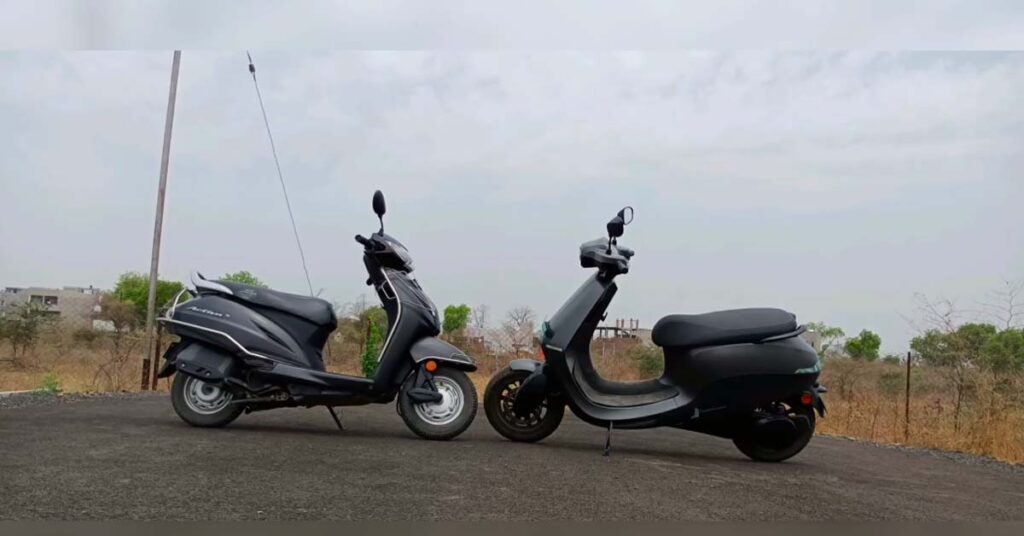 honda activa ola s1 pro drag-race