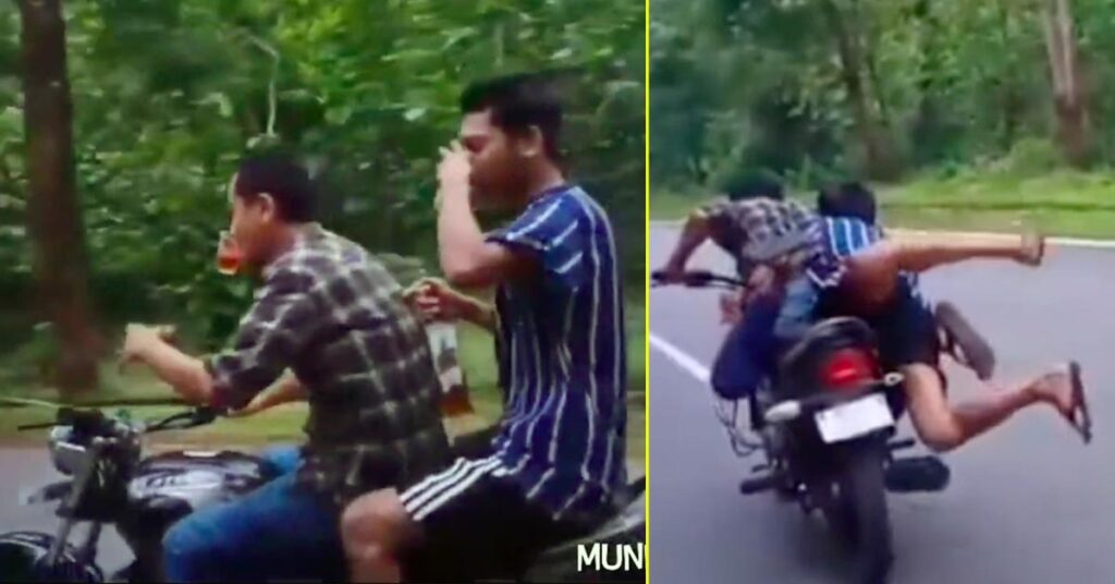 Bajaj Platina funny autumn