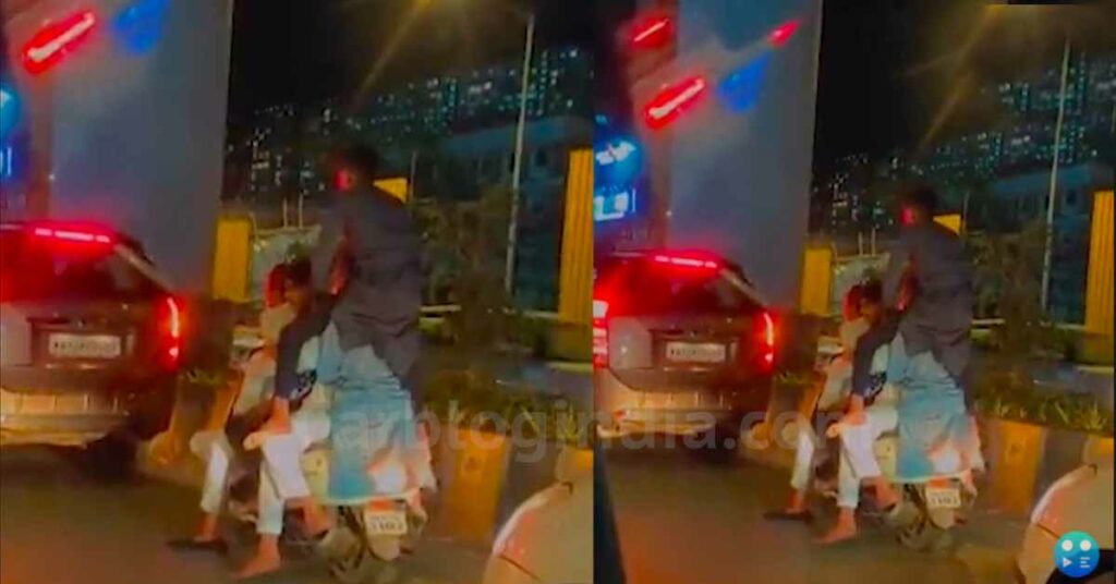6 children riding one honda activa mumbai