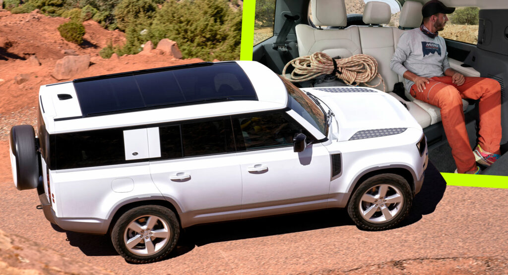 Ultra-long 2023 Land Rover Defender 130 is available with eight seats and exclusive options