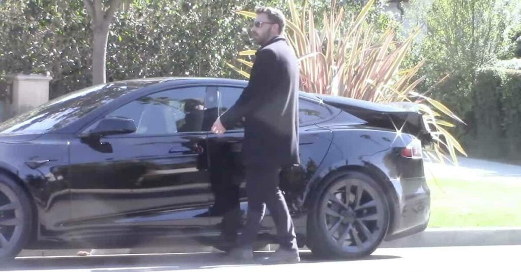 Ben affleck tesla model s plaid Car Blog India Ben Affleck with His Tesla Model S Plaid