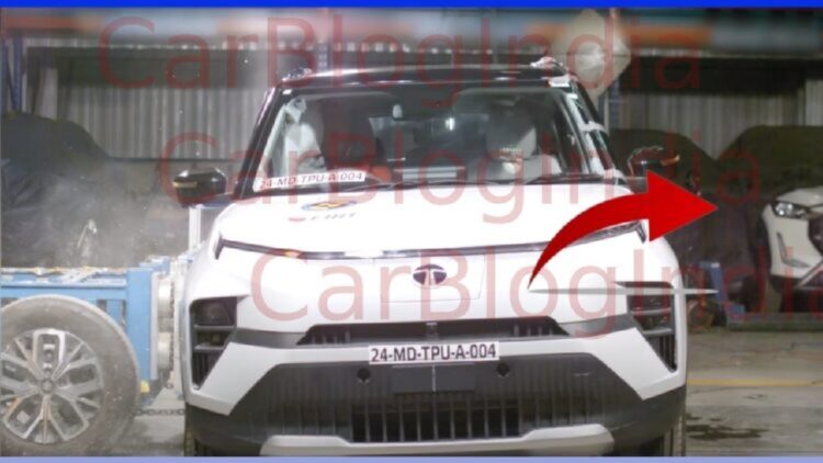 Nissan Magnite Facelift Spotted at Tata Punch Ncap Video Car Blog India Car Blog India Nissan Magnite Spotted at Bharat Ncap Testing Centre
